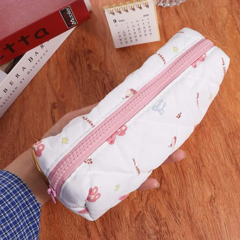 Bowknot Cute Bear Pencil Case Star Large Capacity Cartoon Pen Bag Multifunctional Korean Style Cosmetic Bag School Supplies