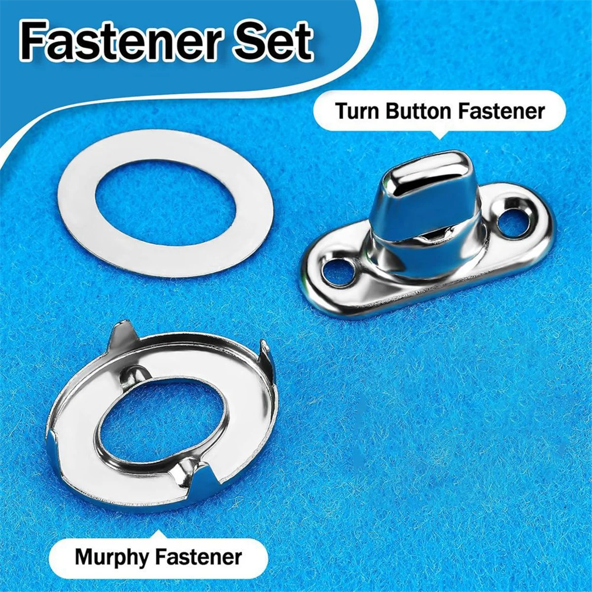 20 set di elementi di fissaggio twist lock di grado marino, occhielli e perni con pulsante di rotazione, per bottoni di fissaggio su tela