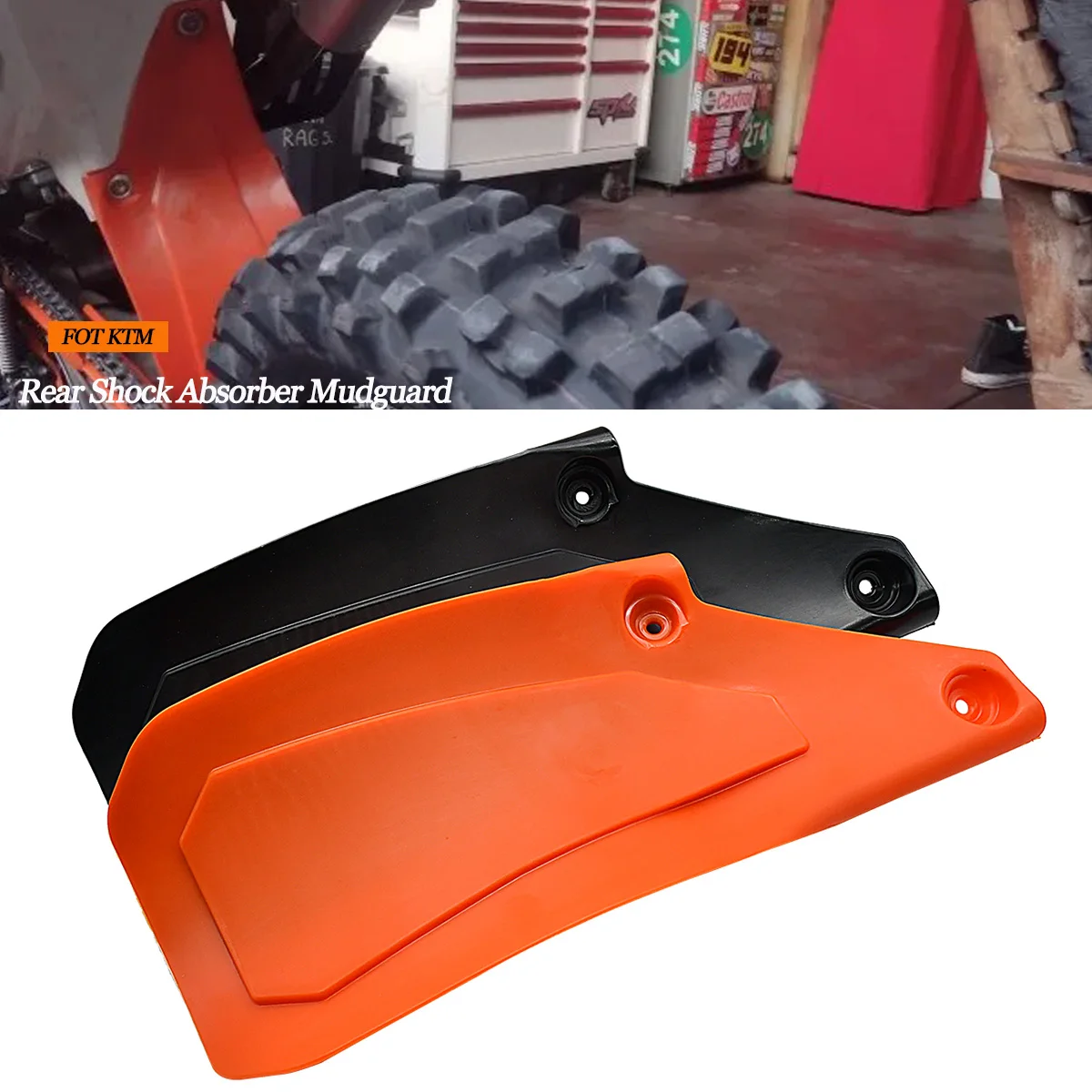 Motorcycle Rear Fender Mudguard Plastic Kit Shock Absorber Air Box Mud Flap Splash Guard For KTM SX SXF XC XCF XCW XCFW 125-500
