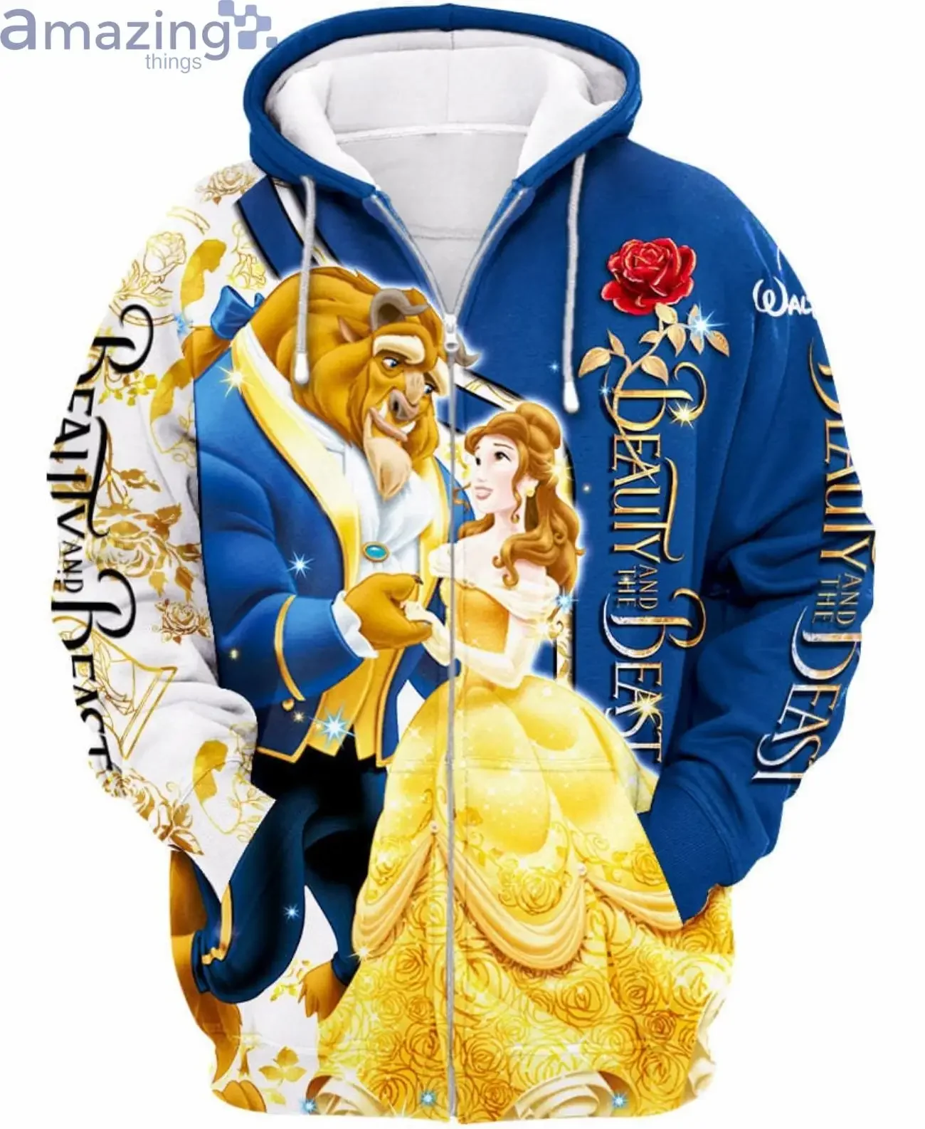 

Beauty and the Beast 3d Hoodie Men Women Casual Fashion Sweatshirt Disney Hoodie Harajuku Streetwear BELLE PRINCESS Zip Hoodie