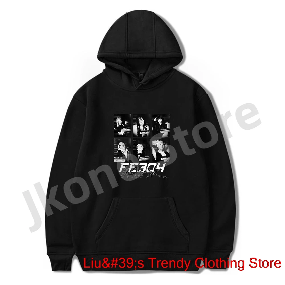 

NMIXX Fe3O4 Break Album Merch Hoodies Winter Women Men Fashion Casual KPOP Style Sweatshirts Top