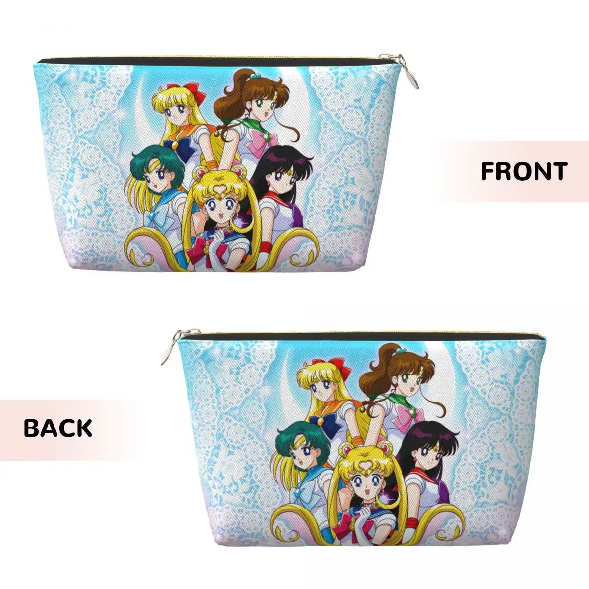 Custom Japanese Anime Shojos Sailors Toiletry Bag Cartoon Moon Girl Cosmetic Makeup Organizer Ladies Beauty Storage Dopp Kit Box