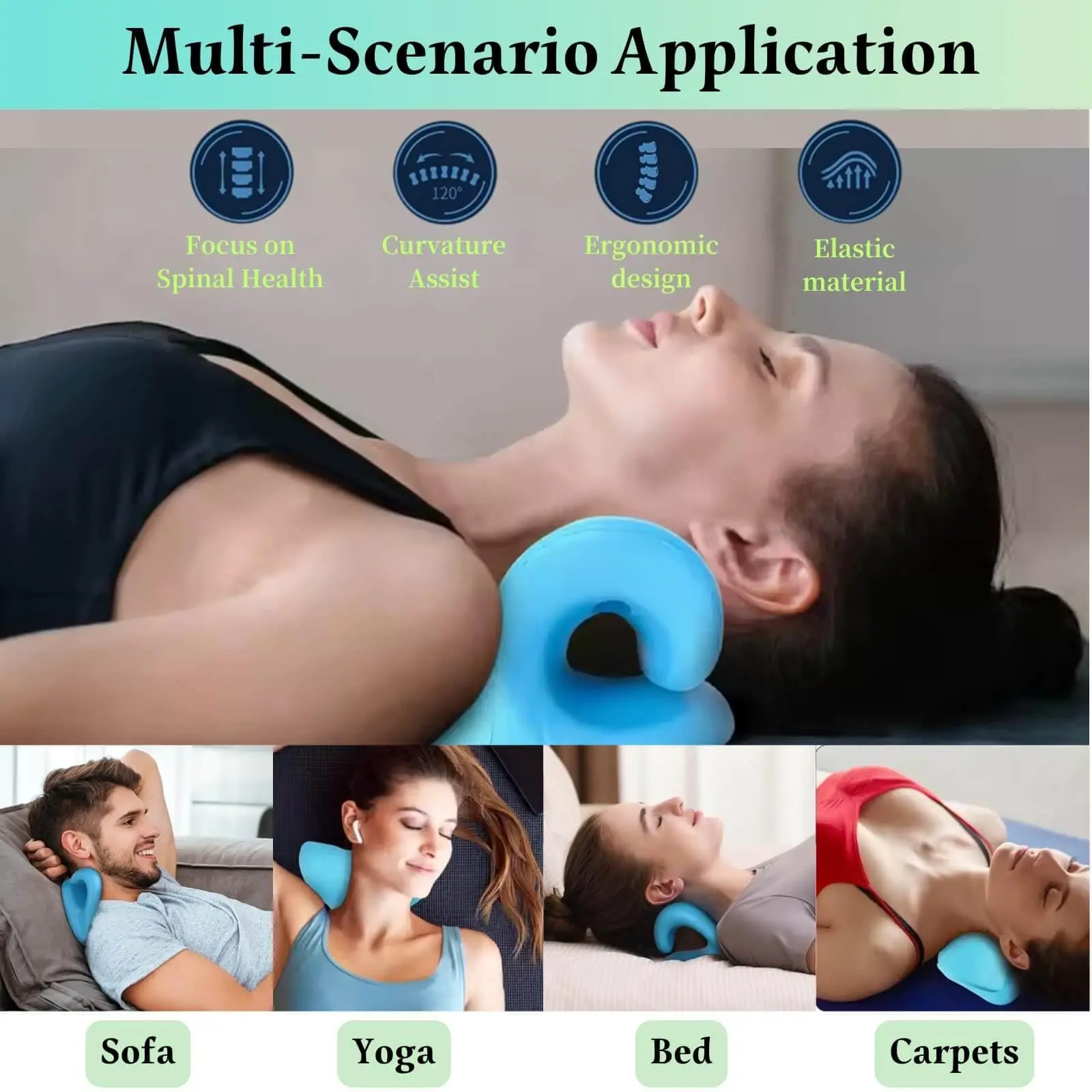 Neck And Shoulder Relaxer Cervical Chiropractic Traction Device Advanced Cervical Traction Device Remedial Pillows