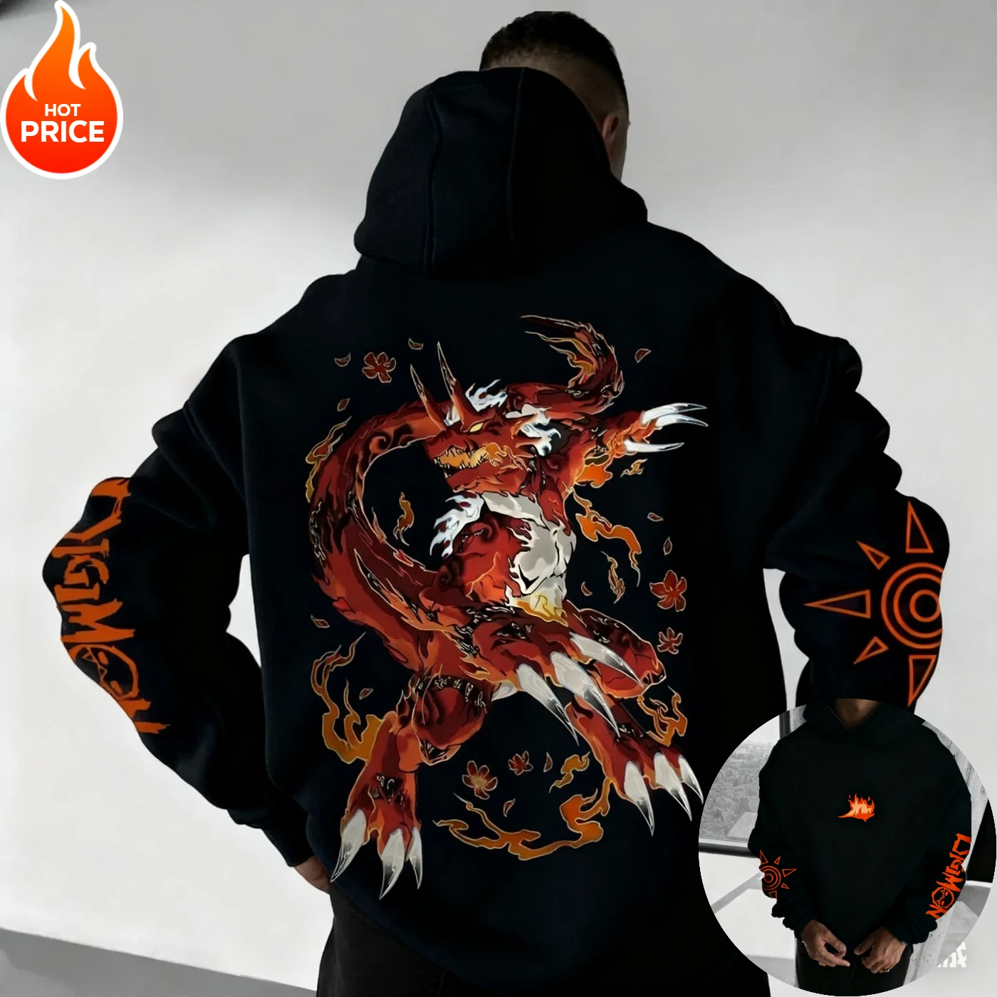 Digimon Guilmon Harajuku Herfst Anime Winter Mannen Vintage Hoodie Streetwear Vrouwen Oversized Hoodie Sweatshirt Lange Mouw Top Y2k