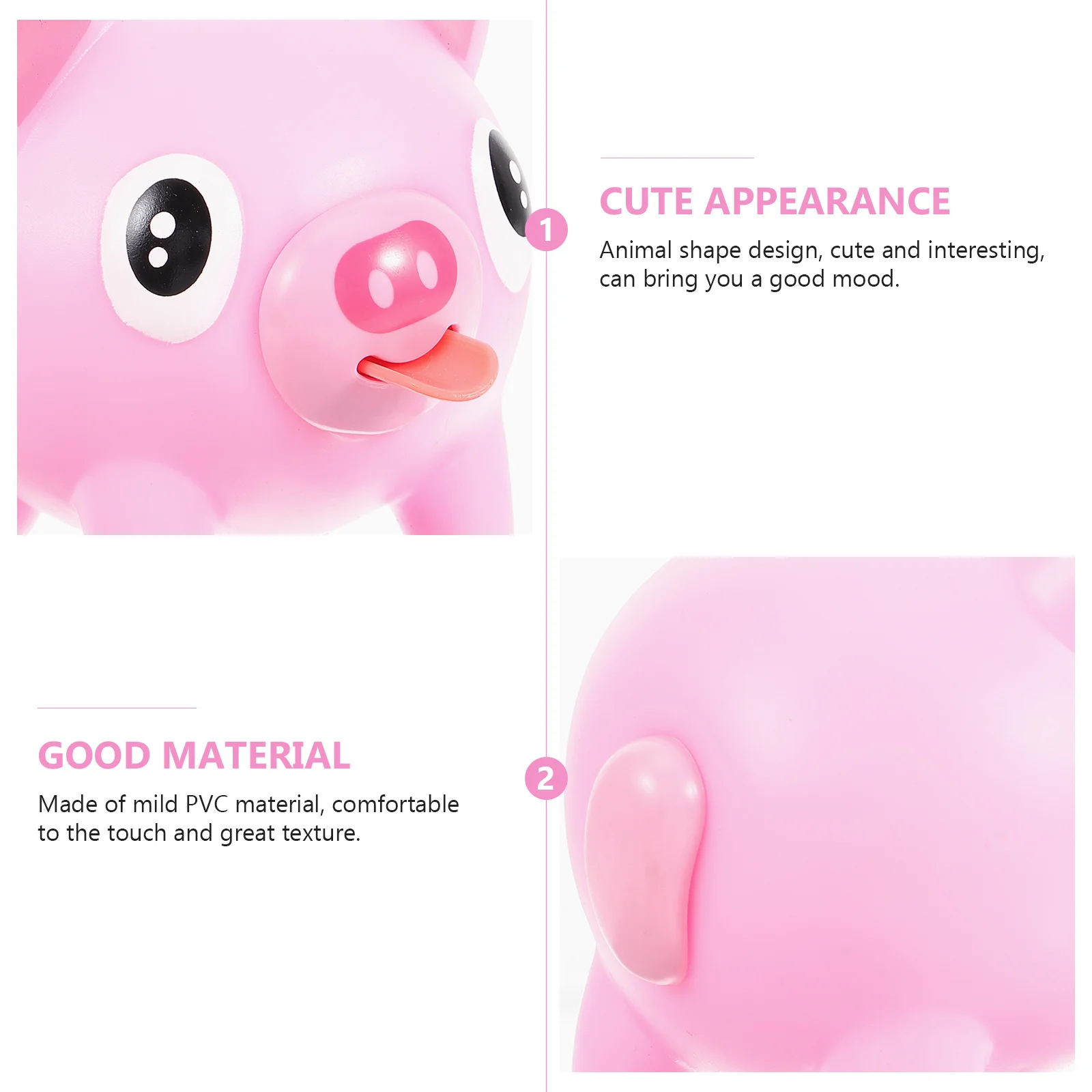 Cute Pig Squeak Soft Squeeze Animal Sensory Stress Relief Decompression Plaything For Kids Anxiety Relief Squeezing