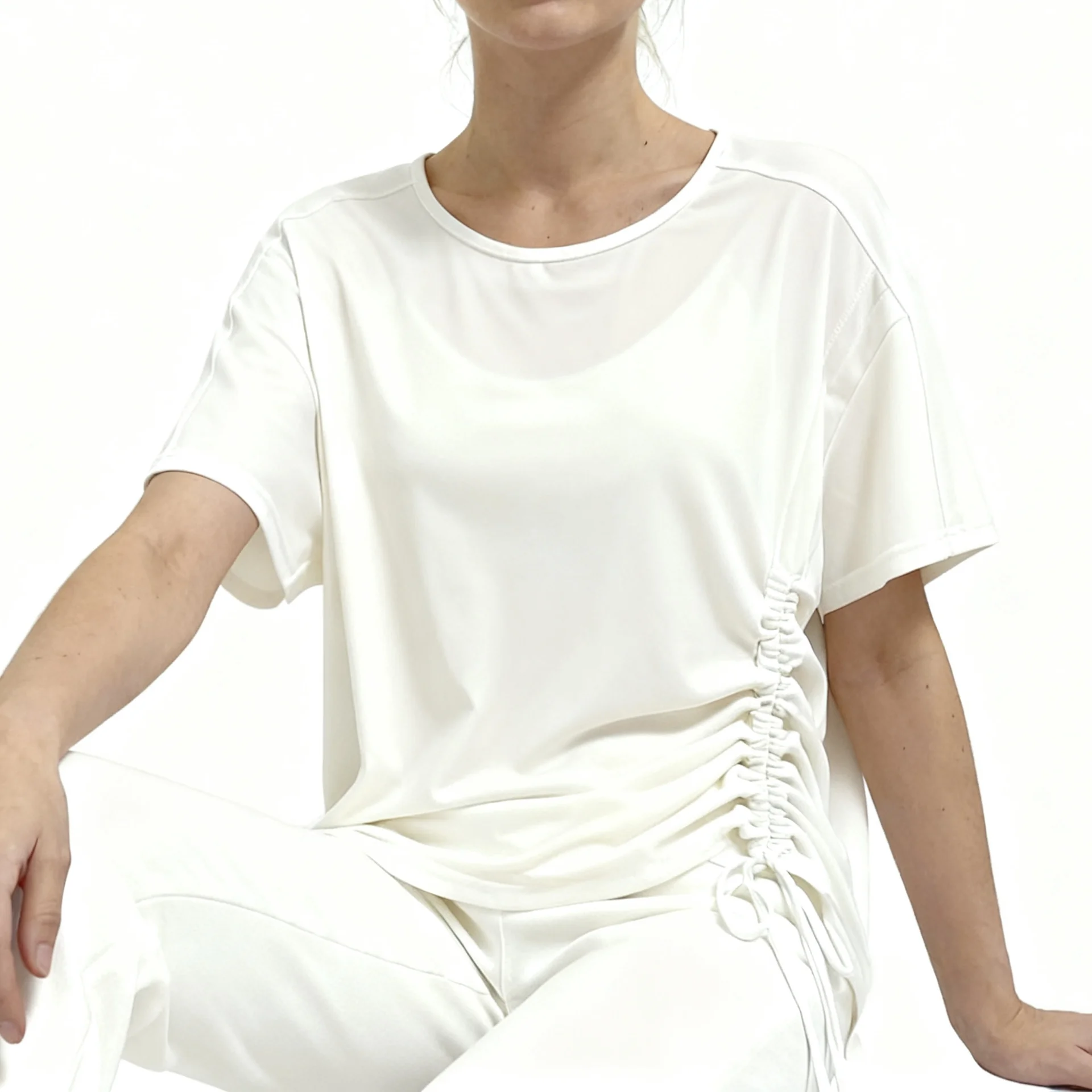 Casual Cover-Up Quick-Drying Running Fitness Yoga Wear for Women 2026 New Style Loose Sports Short-Sleeved Tops Lightweight and Breathable