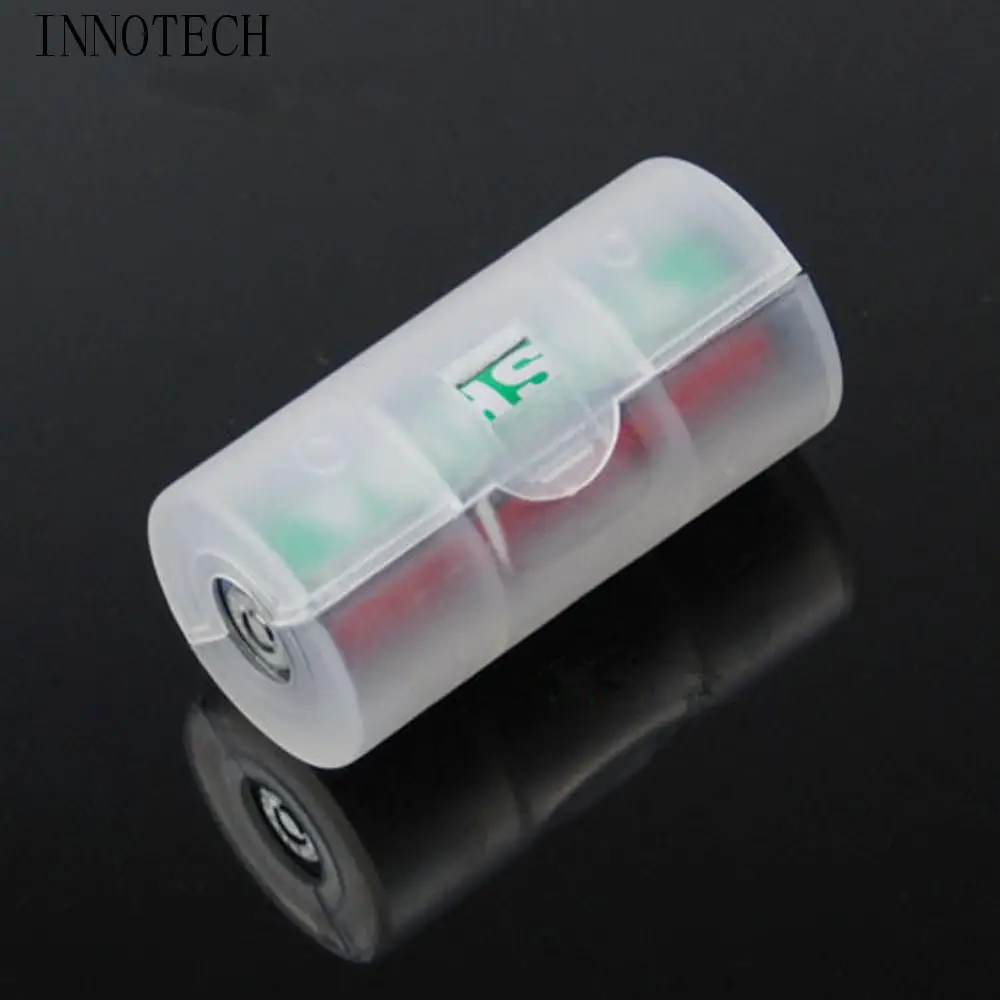 Box AA To C Size Transparent Storage Container Battery Converter Battery Switcher Battery Adapter Case Battery Conversion Box