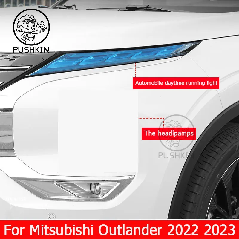 

For Mitsubishi Outlander 2022 2023 Automobile Daytime Running Light Tail Light Color Change Film Protection Accessories