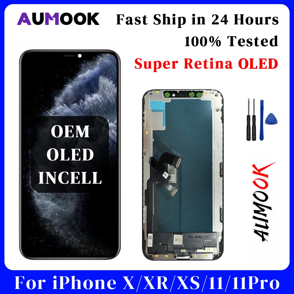 

OLED для iPhone X INCELL ЖК-дисплей для IPhone XS XR LCD 11 Pro MAX Дигитайзер сенсорного экрана XS MAX 11 Pro Дисплей XR Запчасти