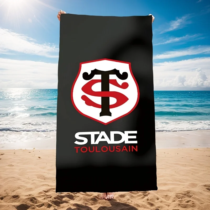 1 Stade Toulousain Rugby Team Beach Towel - Extra Large, Soft, Compact, Lightweight, Quick Drying, Sand Resistant Polyester
