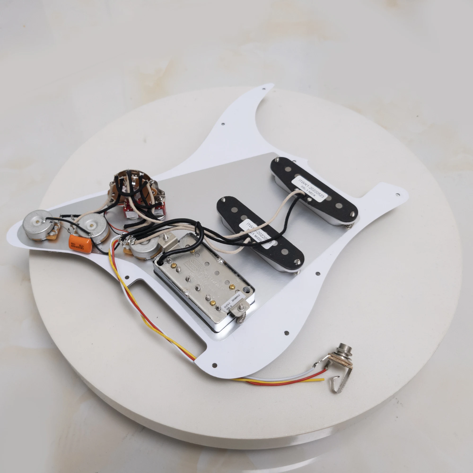 SSH Guitar Prewired Loaded Pickguard Set,With Coil Splitting Alnico 5 Humbucker Pickups Set for ST Guitar Electric Guitars