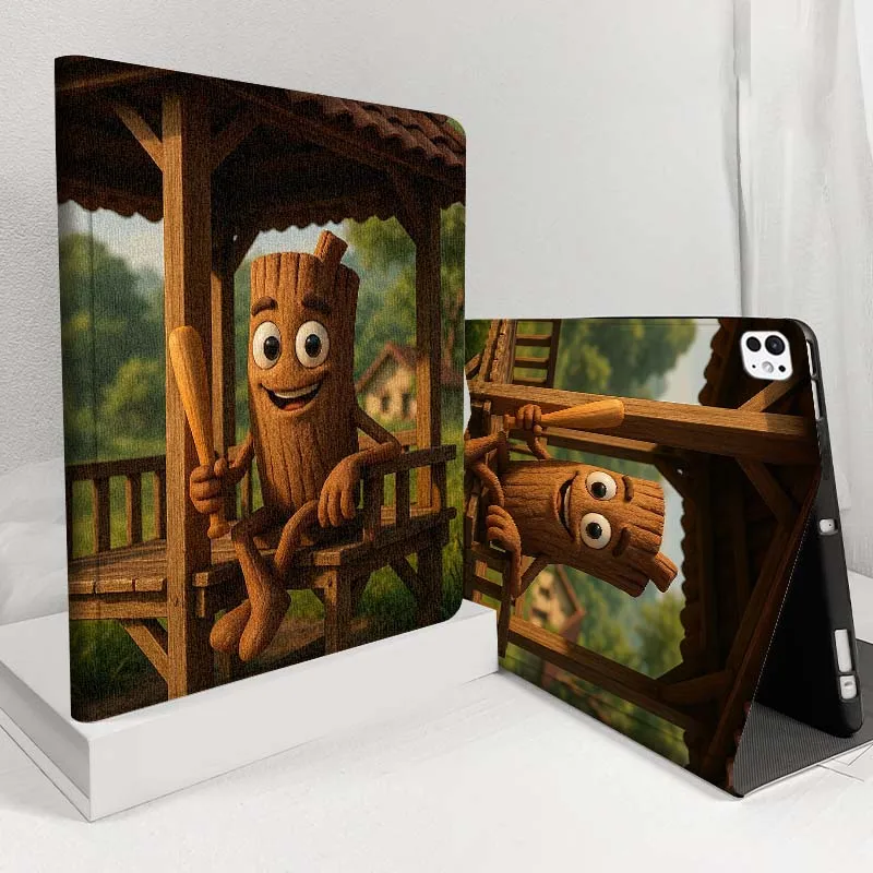 

Wooden man DJ For iPad Pro Air 5 4 3 13 11 8 7 6 5 10th 7th 6th 10.5 12.9 10.9 Tablet Case