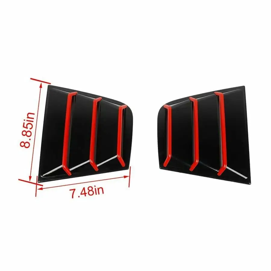 Glossy Black Window Scoop Side Louver Air Vent Trim for Charger 2011-2021
