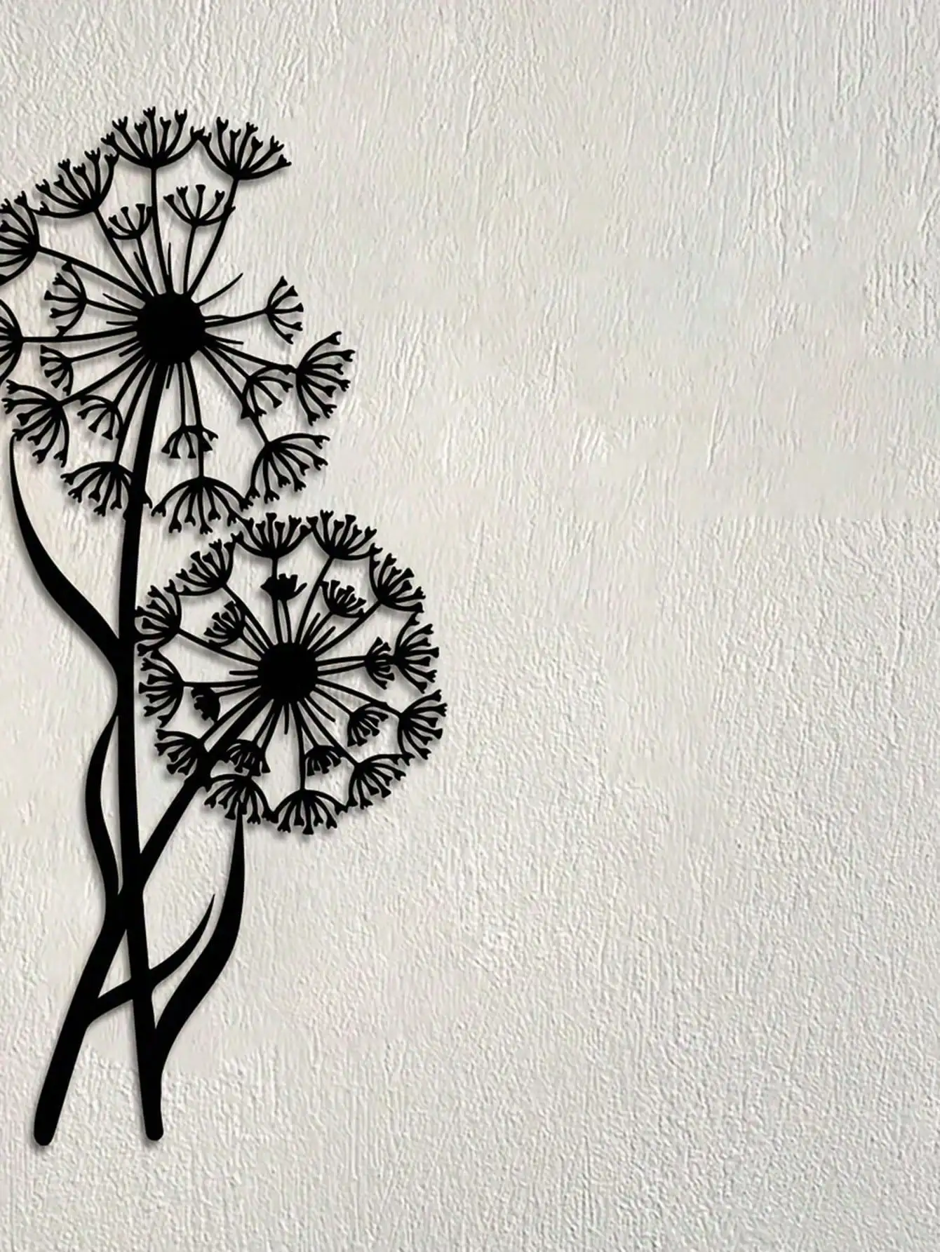 1 Pack Dandelion Metal Wall Art 11.81x7.3 Inch Flying Seed Sculpture Hanging Decor For Home Kitchen Unique Housewarming Gift