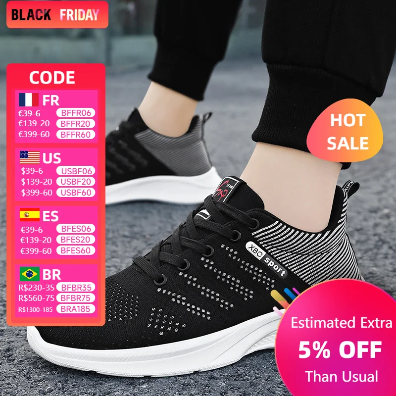 New sports men's shoes fashion casual air cushion shoes round head lace-up soft sole running shoes