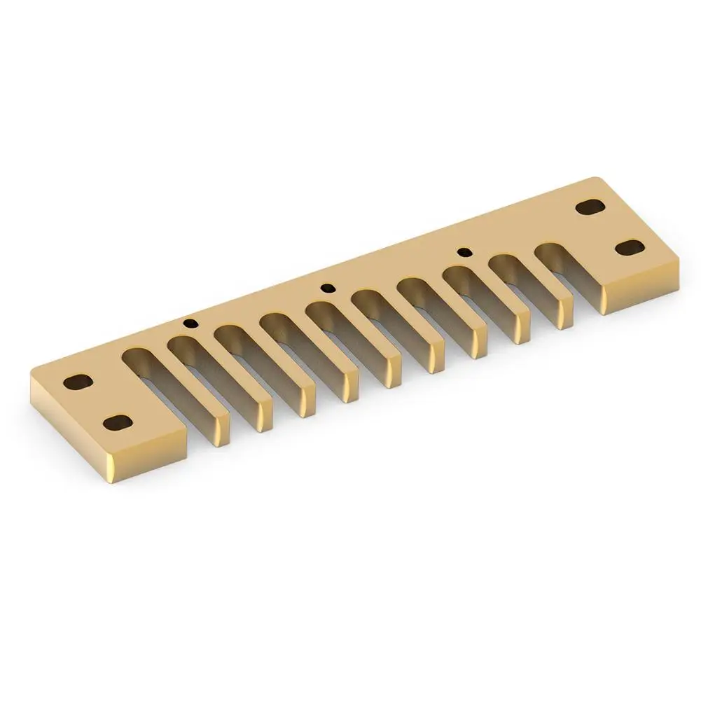 Aluminum Alloy 10-Hole Comb Harmonica Part for marine Band Crossover & Deluxe - 3 Colors