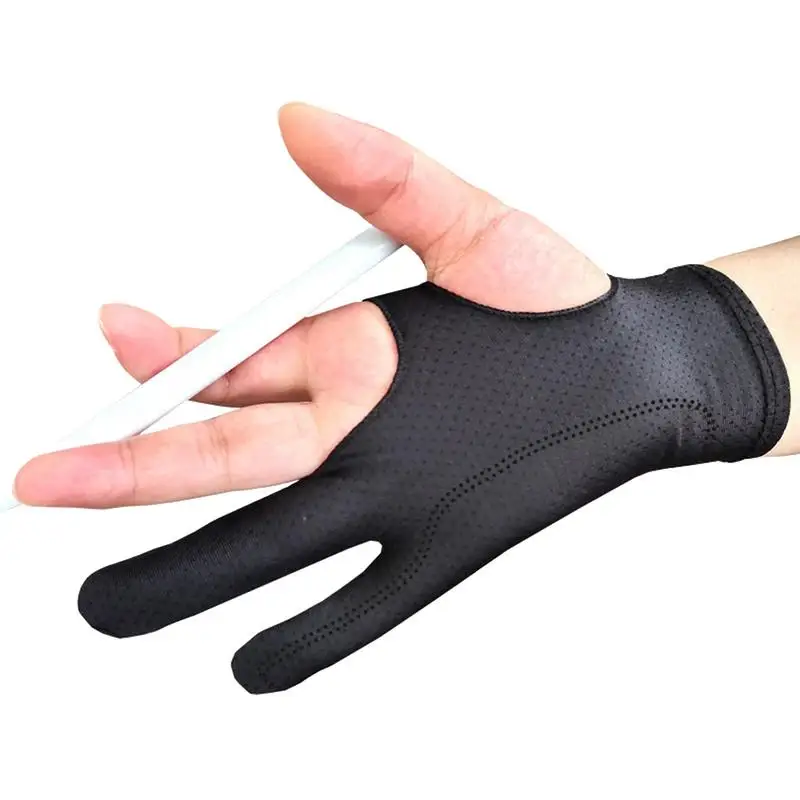 Anti-fouling Two-Fingers Anti-touch Painting Glove For Drawing Tablet Right And Left Glove Anti-Fouling For IPad Screen Board