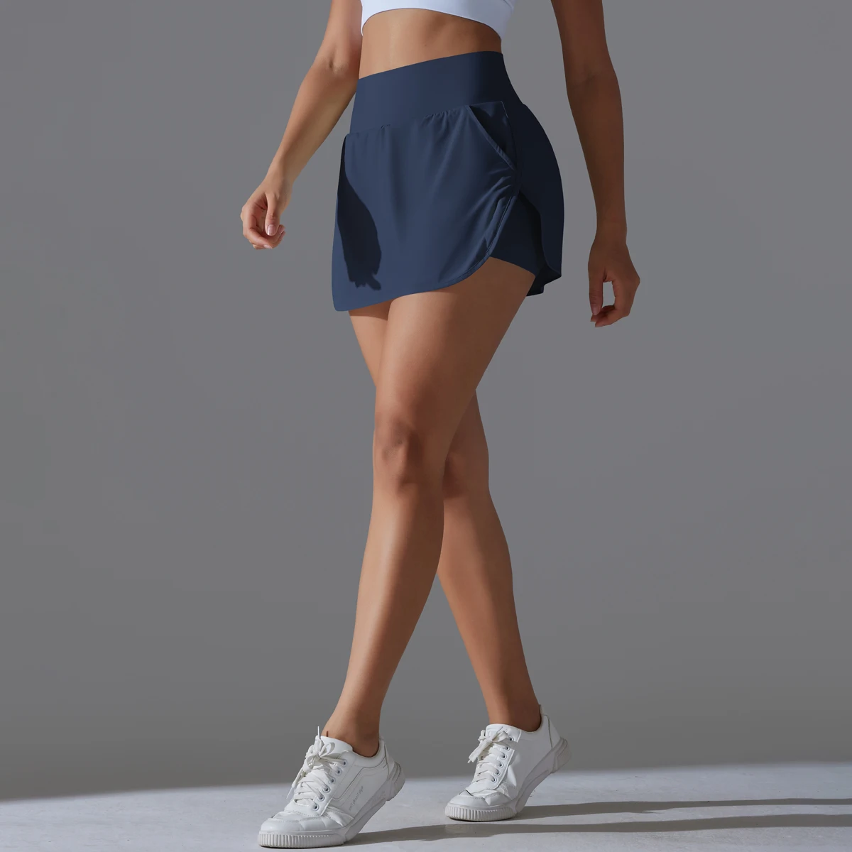 Outdoor Sport Yoga Rock Badminton Tennis Rock Hohe Taille Atmungsaktive Schweiß Rock Aktive Athletische Yoga Fitness Rock Kurz – Detail 11