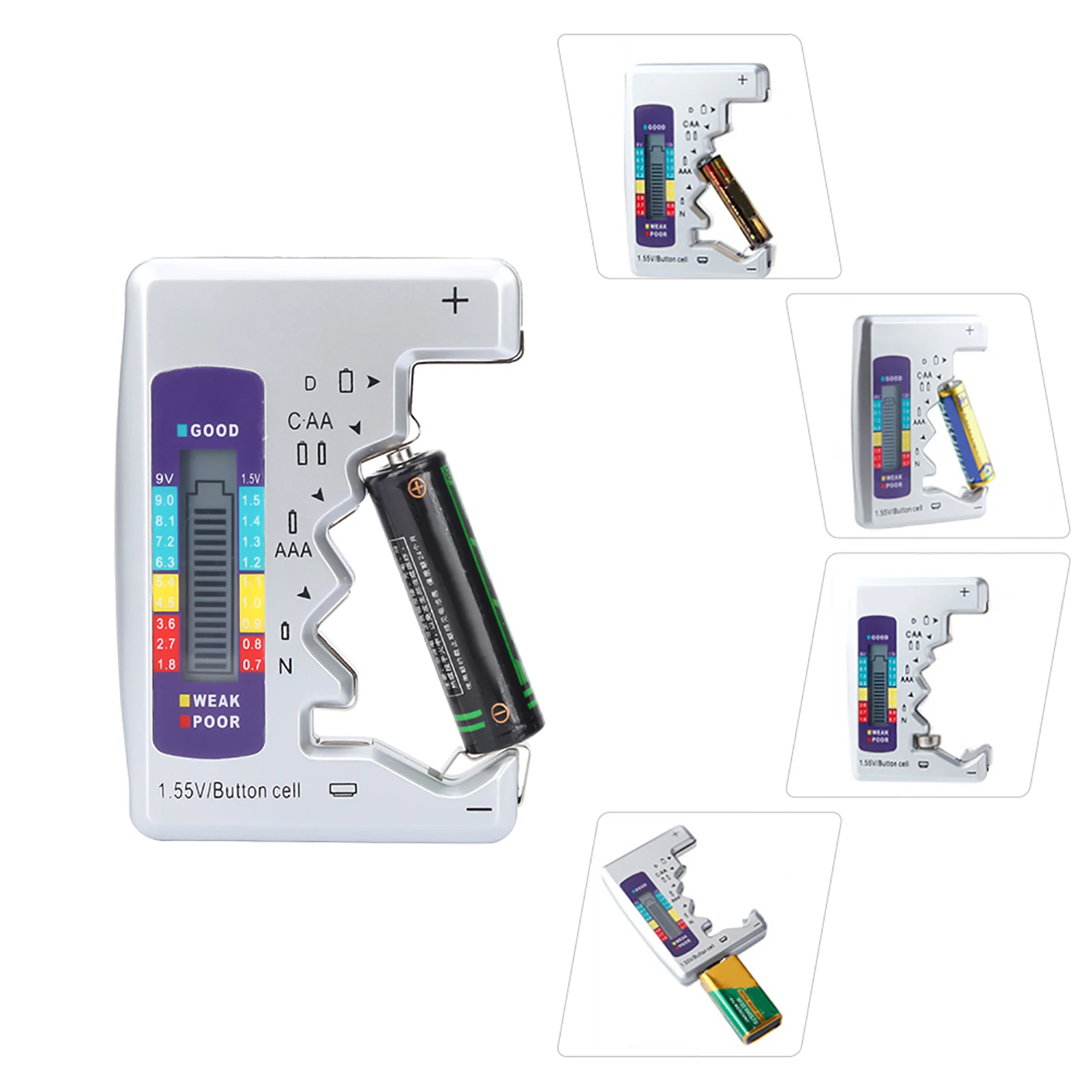 Rechargeable Battery Digital Battery Tester Battery Capacity Detector Checker Measuring Tool 90 x 60mm Battery Electronic Tool