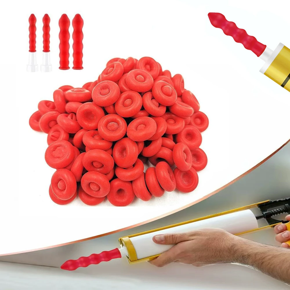 

20pcs Caulking Gun Nozzles Cap Glass Glue Tip Sealing Cap Tip Sealing Cap Mouth Protective Cover For Sealing And Preserving