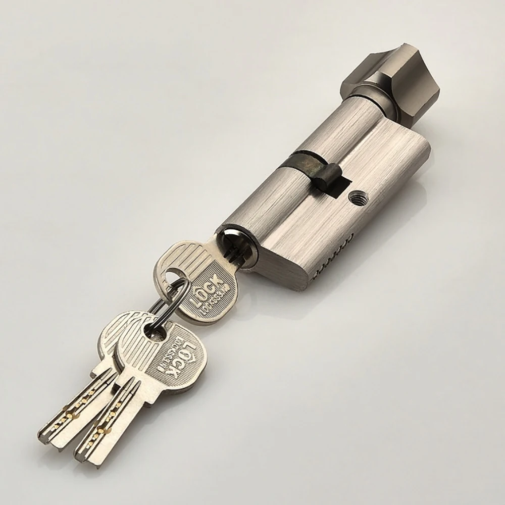 Cerradura de cilindro de puerta sesgada, cilindro antirrobo de 70mm, 3 Llaves, para puerta de entrada, seguridad del hogar, dormitorio Interior