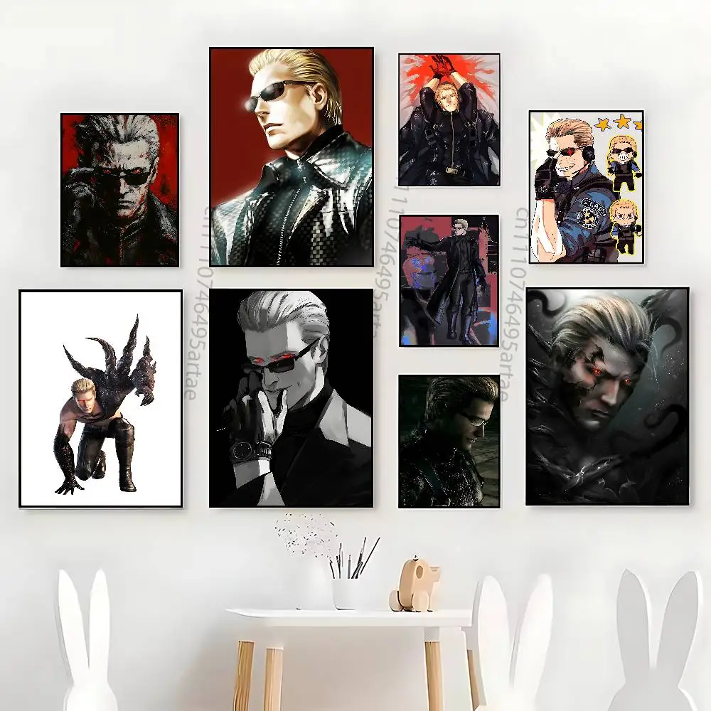Albert Wesker Artists Canvas Painting for Living Room Home Decor Poster Fans Gifts-unframed
