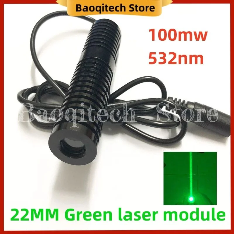 

Мощный зеленый лазер 100 мВт, 22 мм, 532 нм, инструмент для выхода из камеры, передатчик с грубым лучом 5 В, 12 В, 24 В, длинная яркость
