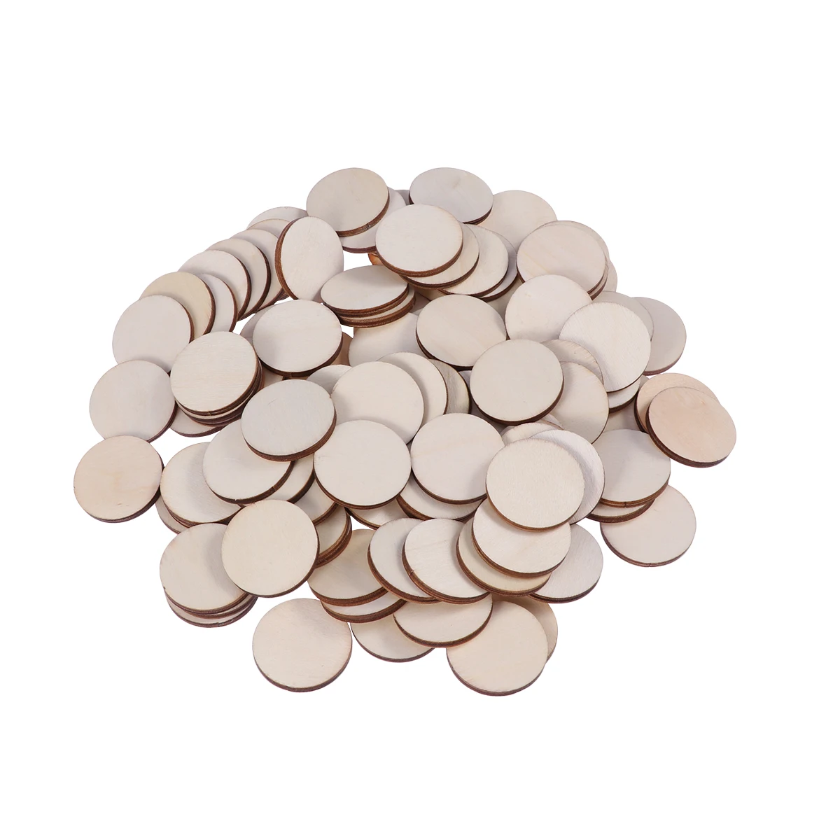 

100pcs Round Wood Pieces Smooth Sanded Diy Craft For Painting Decorating Sign Making Scrapbooking Art Projects Craft Wood Pieces