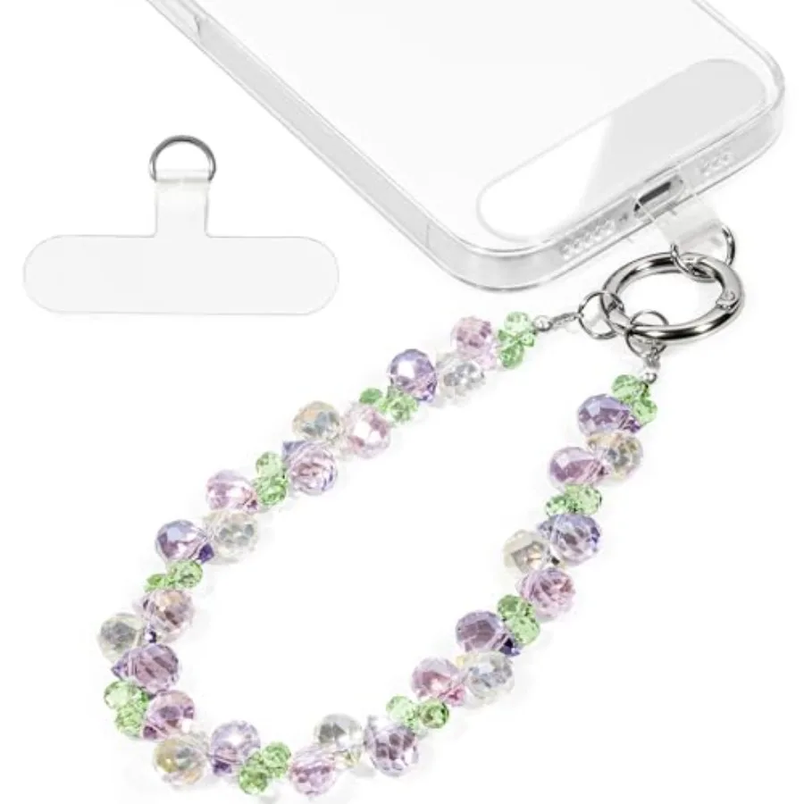 

Phone Wrist Strap Lanyard, Beaded Phone Charm Chain, Phone Strap for Women, Cute Wristlet Keychain Purse Bag Charm
