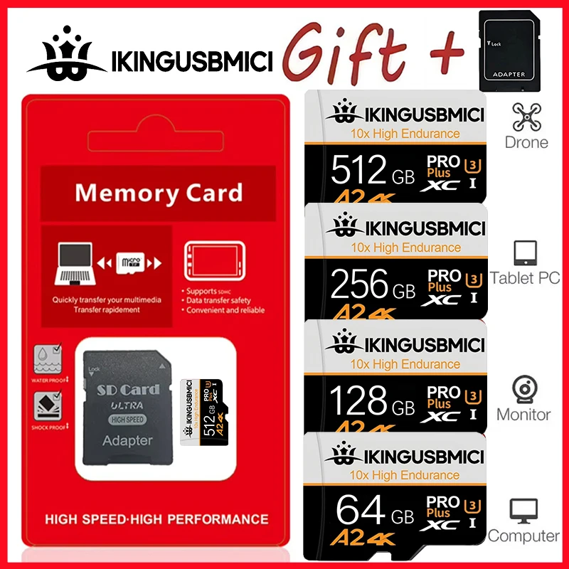 

Large Capacity TF Cards Micro SD Card Memory Card SD Cards 32GB 64GB 128GB 256GB V60 for Tablet Laptop Surveillance