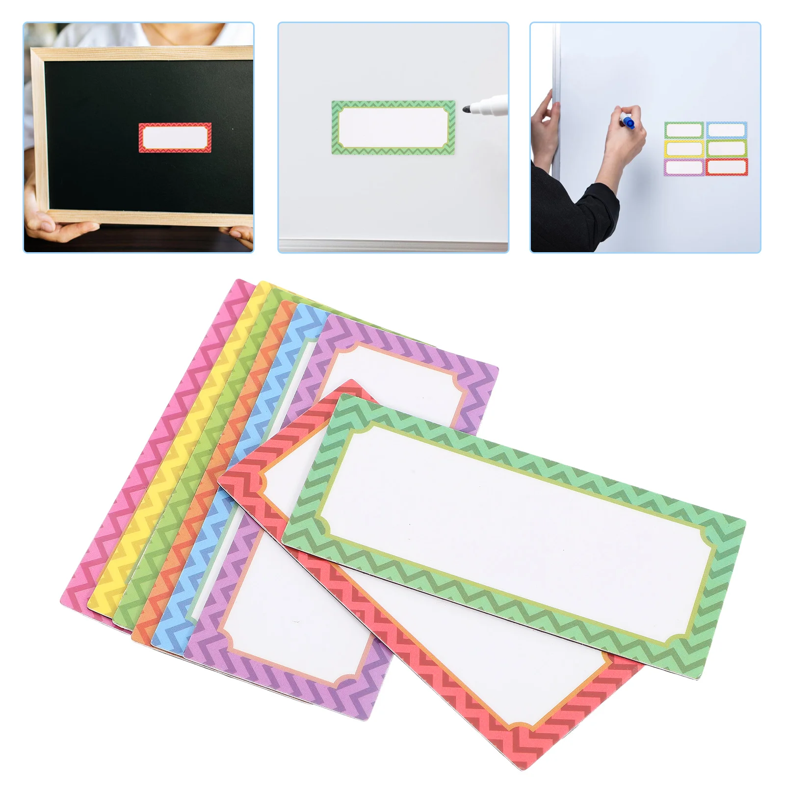 

8 Pcs Name Sticker Labels for Whiteboard Food Blank Refrigerator Marking Dry Erase Magnetic