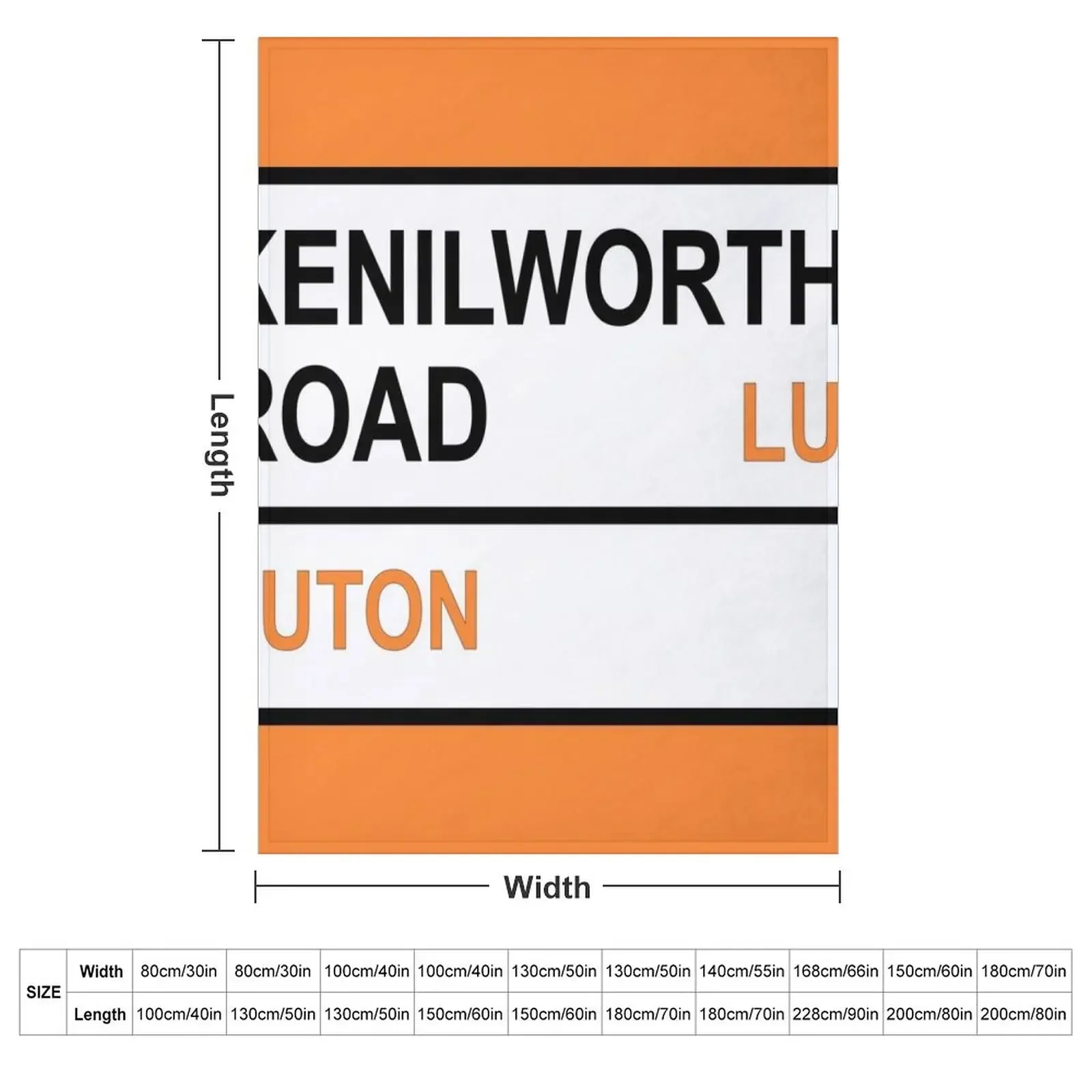Kenilworth Road Football Sign Throw Blanket Soft Luxury St Warm Blankets Sofas Of Decoration Kid'S Blankets