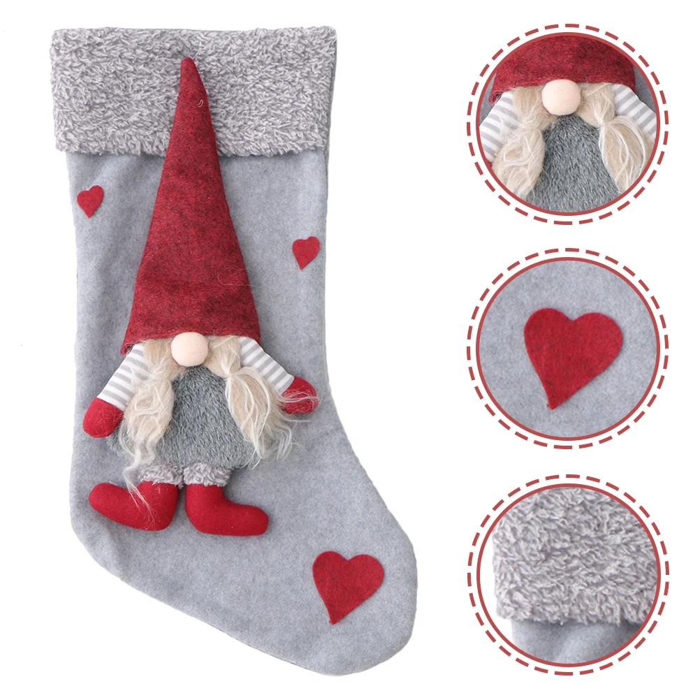

Gift Bag Decoration Xmas Sock Christmas Stocking Three-dimensional Window Hanging Closet Door Tree