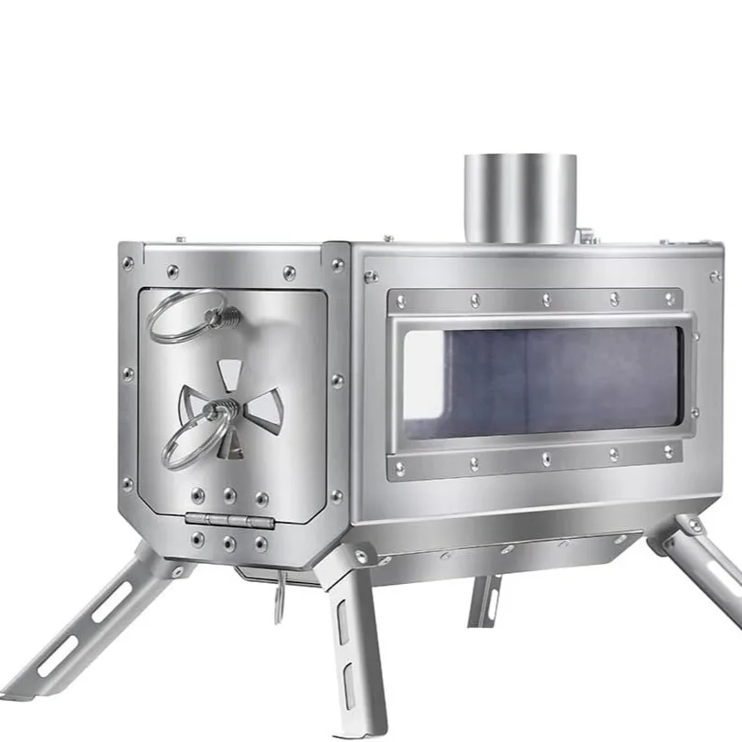 Wood stove Camping stove Tea heating Folding portable stainless steel tent