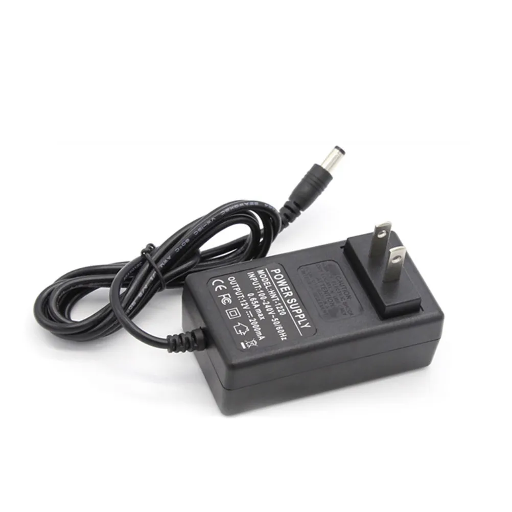 12V 2A Power Supply Adapter Ac 110V Protection External Hard Drive Wlan Router LCD Box Recorder