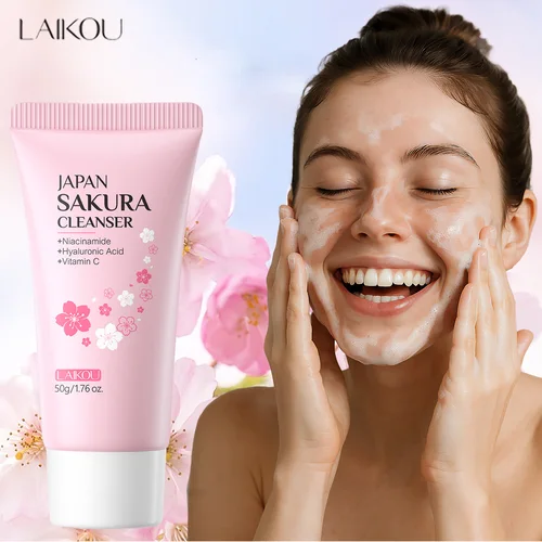 LAIKOU-limpiador espumoso Facial, limpieza profunda, Control de aceite, eliminación hidratante de espinillas, cuidado de la piel, limpiador de espuma para lavado de cara