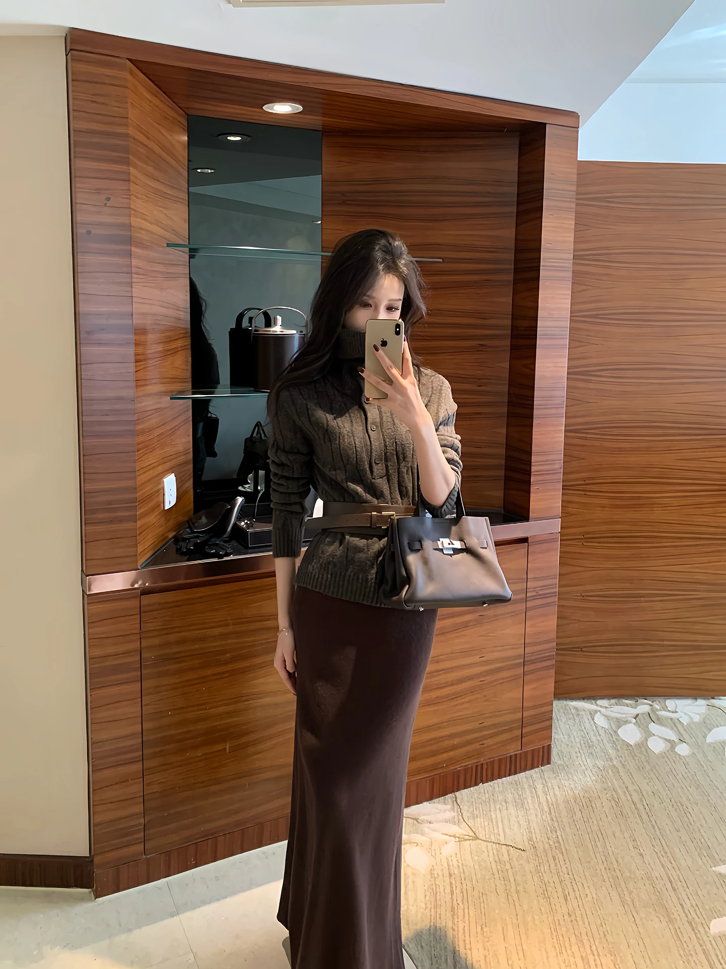 

Women's High Collar ort Sweater Ne Inner Wear Autumn Winter New Sle Casual Sle Button Detail Loose Fit Knitwear