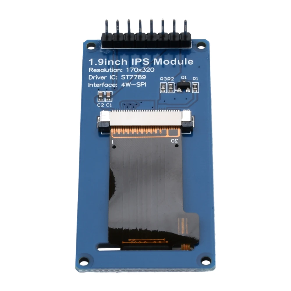 1,9 polegadas IPS Full Angle TFT Tela LCD Módulo de Exibição a Cores SPI Porta Serial HD 170x320 ST7789 Módulo de Exibição