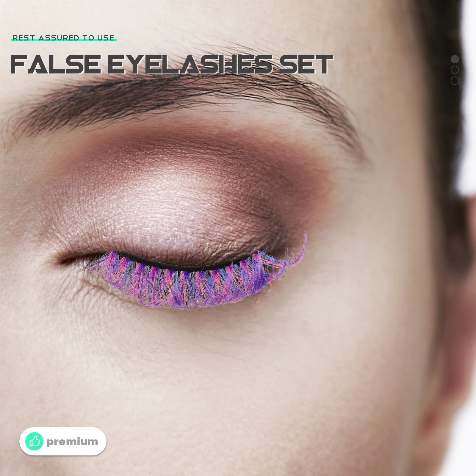 Gekleurde wimpers Valse wimpers Vrouwelijke natuurlijke schoonheid Fake Curling Dichte verlenging Party Smoky Makeup Tool