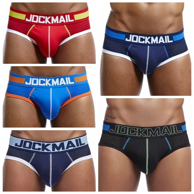 JOCKAMIL cotton mesh men\'s underwear fashion low-waist briefs shorts sports casual boxer trunks