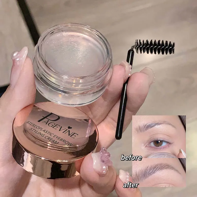 1pc Wasserdichte 3D Augenbraue Styling Creme Schnell trocknend Make-Up Augenbraue Gestaltung Seife Natürliche Wilde Stirn Pomade Einstellung Gel Wachs