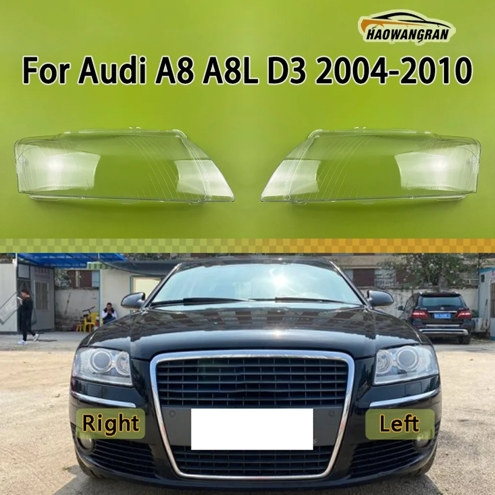 

Car Front Headlight Cover Lampshade Lampcover Head Lamp light Covers Shell For Audi A8 A8L D3 2004 2005 2006 2007 2008 2009 2010
