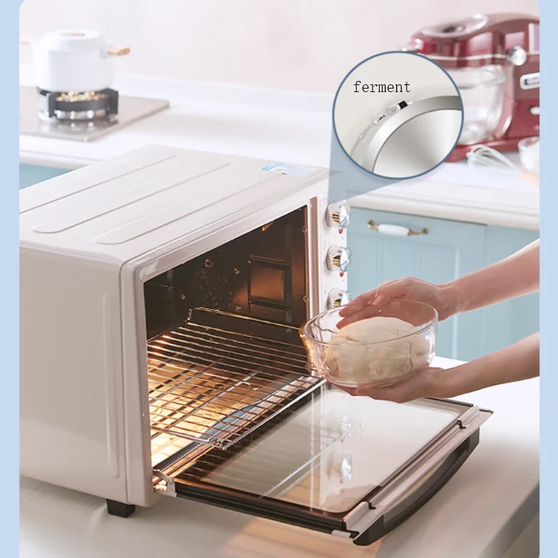 52L Multi-functional Electric Oven For Pizza Cake Bread Toaster Oven With Rotisserie Electric Oven Household Baking Equipment