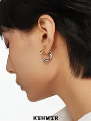 2022 New metal C-type women's earrings earrings reverse design cool men's and women's earrings jewelry gift accessories