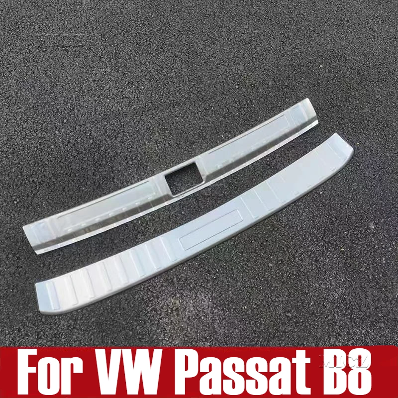 For VW Volkswagen Passat B8 Variant Alltrack Car Accessories Rear Bumper Protector Sill Trunk Tread Plate Cover Trim 2015 - 2024