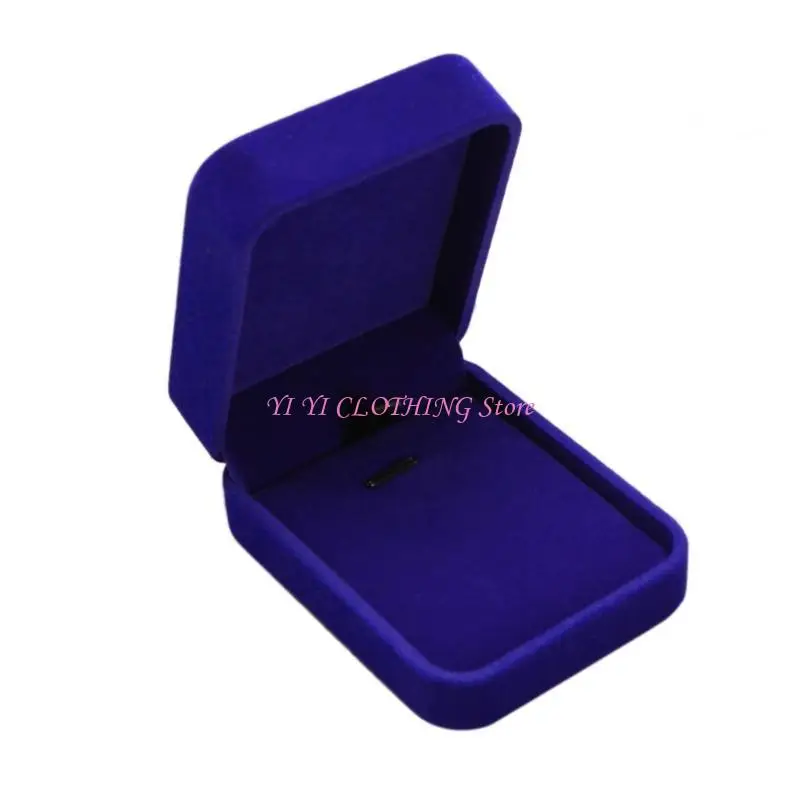 

N5KF Wedding Necklace Box Square Red Jewelry Display