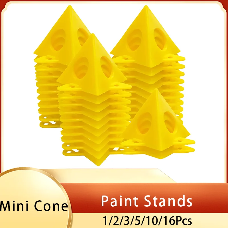 1/2/3/5/10/16 Pcs Pyramid Painter\'s Painting Stands Mini Cone Paint Stands for Canvas and Door Risers Support Cabinet Paint