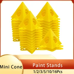 1/2/3/5/10/16 PCes pirâmide Pintura Do Pintor Stands Mini Cone pintura Stands Para lona e porta Risers suporte Gabinete pintura