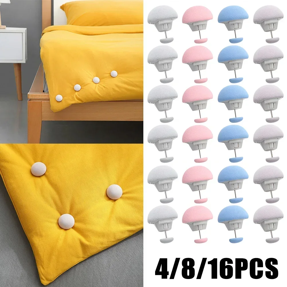 BedSheet Quilt Clip One Button Unlock Duvet Cover Fastener Clip Anti Slip Blanket Buckles Quilt Holder Fixator Grippers 4Pcs