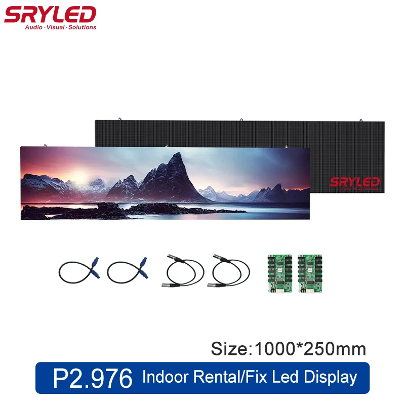 

SRYLED Bussiness Rental LED Video Wall Indoor P2.976 1000×250mm Shopping Mall Advertising Background LED Display Pixel Screen